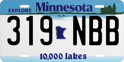 MN license plate 319NBB