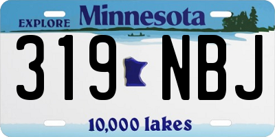 MN license plate 319NBJ