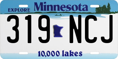 MN license plate 319NCJ