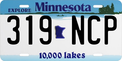 MN license plate 319NCP