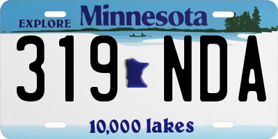 MN license plate 319NDA