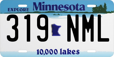 MN license plate 319NML