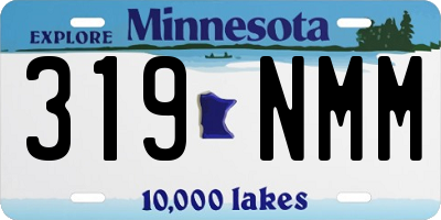 MN license plate 319NMM
