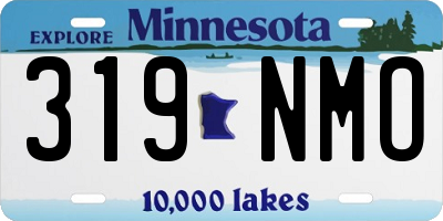 MN license plate 319NMO
