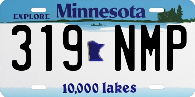 MN license plate 319NMP