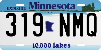 MN license plate 319NMQ