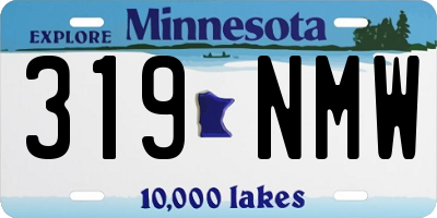 MN license plate 319NMW
