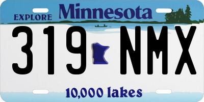 MN license plate 319NMX