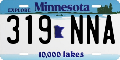 MN license plate 319NNA