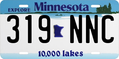 MN license plate 319NNC