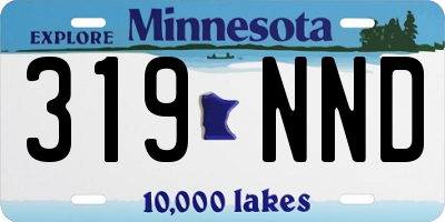 MN license plate 319NND
