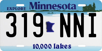 MN license plate 319NNI