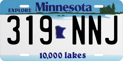 MN license plate 319NNJ