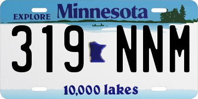 MN license plate 319NNM