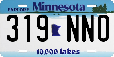 MN license plate 319NNO