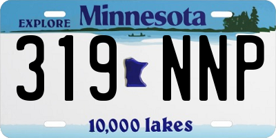 MN license plate 319NNP