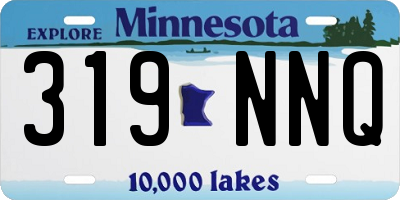MN license plate 319NNQ