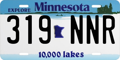 MN license plate 319NNR