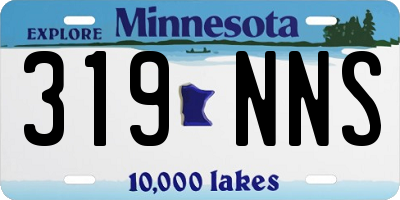 MN license plate 319NNS