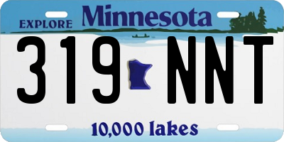 MN license plate 319NNT