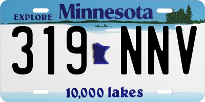 MN license plate 319NNV