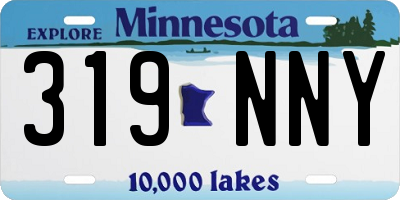 MN license plate 319NNY