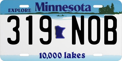 MN license plate 319NOB