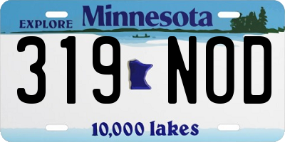 MN license plate 319NOD