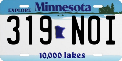 MN license plate 319NOI