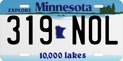 MN license plate 319NOL