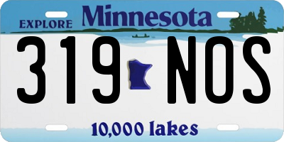 MN license plate 319NOS
