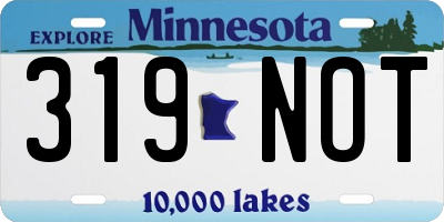 MN license plate 319NOT