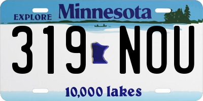 MN license plate 319NOU