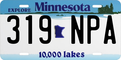 MN license plate 319NPA