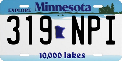 MN license plate 319NPI