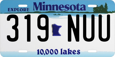 MN license plate 319NUU