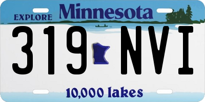 MN license plate 319NVI