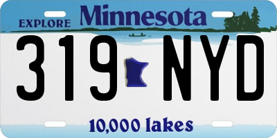 MN license plate 319NYD