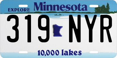 MN license plate 319NYR