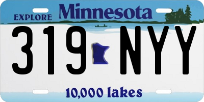 MN license plate 319NYY