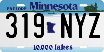 MN license plate 319NYZ