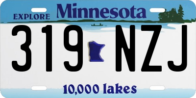 MN license plate 319NZJ