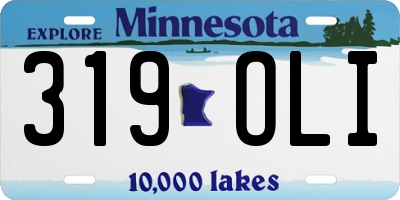 MN license plate 319OLI
