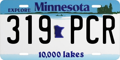 MN license plate 319PCR
