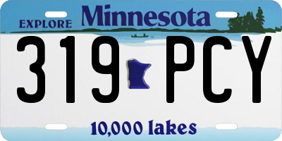 MN license plate 319PCY
