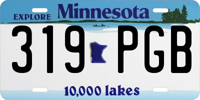 MN license plate 319PGB