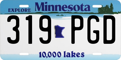 MN license plate 319PGD