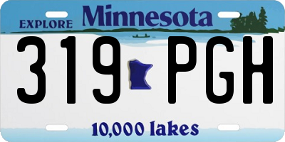 MN license plate 319PGH