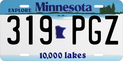 MN license plate 319PGZ