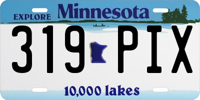 MN license plate 319PIX